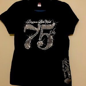 Harley Davidson 75th anniversary Daytona Beach Bike week Blinged out